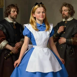 leonardo dicaprio is the queen of hearts in alice in wonderland, by camille corot, by caravaggio michelangelo merisi, digital art