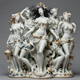 high intricate porcelain baroque gorgeous woman full body very white skin dark hair flowing red lips, full body, sensual, 8 k, hyperrealistic hyperdetailed maria panfilova, andrea savchenko, mike kime, ludovic plouffe, qi sheng luo, oliver cook, trending on artstation