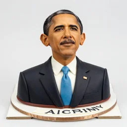 A cake in the shape of Barack Obama