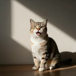 a joyful cat