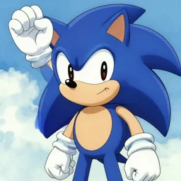 sonic as an anime character, sharp focus, smooth, key anime visual, trending on artstation, very detailed, studio ghibli, watercolor anime background