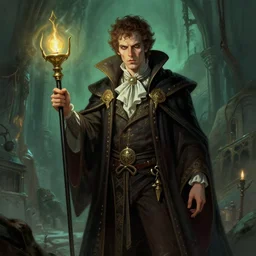 Jesse Eisenberg as an evil alchemist, fantasy concept art by Greg Rutkowski