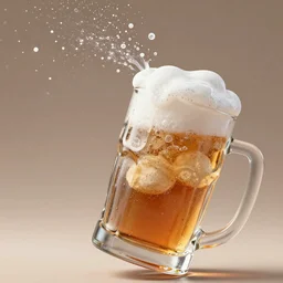 a goddess made of foam and delicious golden-brown soda bursting out of a frosty mug of root beer, dynamic, angled view, laughing, cute, chubby, zaftig, shiny, droplets in air, hyper realistic, 4k, artistic, ultra detailed, octane render, photorealistic, ultra realistic, 8k, character design by don bluth, appetizing, splashing