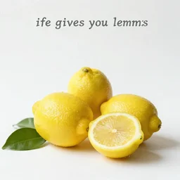 when life gives you lemons, visual poetry