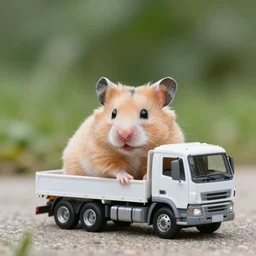 Hamster combined with truck
