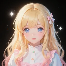 Victorique de Blois (from Gosick) portrait in extremely cute realistic digital art style with bloom ethereal effects, trending on Artstation, made by Tran Ross feminine in pastel shades