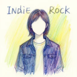 simple colorful sketch indie rock album cover