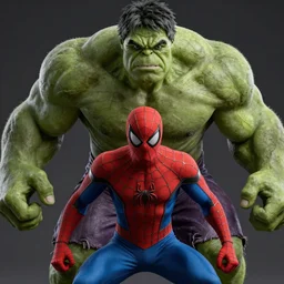 spiderman as the hulk, photorealistic, cinematic lighting, in the style of playstation 5, highly detailed, smooth, sharp focuses, art trending on artstation