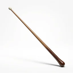 lacquered conductor's baton, clean 3d render, octane render, isolated on a pure white background, centered, entire object in frame, sharp focus, soft studio lighting