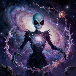 galaxy bender experiencing the quantum field, elevated consciousness, beautiful astrological neural network, tim burton matte painting comic book art, twist of time, realistic, trending on artstation, sharp focus, depth of field, cinematic composition, physics splashes of colors, science fiction