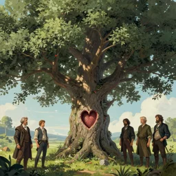 a beautiful digital illustration painting of a detailed fantasy tree with a heart carved in the trunk by benoit b. mandelbrot, steven belledin, martin johnson heade, lee madgwick, caspar david friedrich, and david rios ferreira. 8 k resolution trending on artstation concept art digital illustration