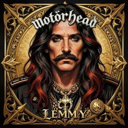motorhead Lemmy portrait, in style of Midjourney, stylized, detailed and intricate, elegant, ornate, powerful, elite, haunting, beautiful digital painting, cinematic, cgsociety, Jama Jurabaev, James jean, Noah Bradley, Darius Zawadzki, vivid colors and vibrant outlines