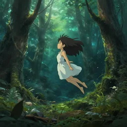 a forest underwater, studio ghibli, au naturel, hyper detailed, digital art, trending in artstation, cinematic lighting, studio quality, smooth render, unreal engine 5 rendered, octane rendered