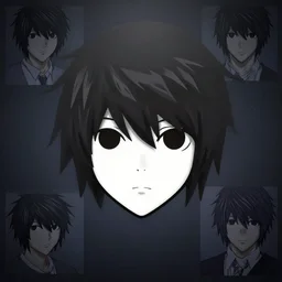 face icon stylized minimalist death note, loftis, cory behance hd by jesper ejsing, by rhads, makoto shinkai and lois van baarle, ilya kuvshinov, rossdraws global illumination