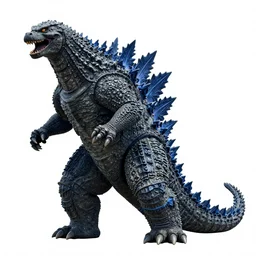 Godzilla, kaiju, sea creature, crocodile, iguana, dragon, spikes, sharp teeth, scary look, angry