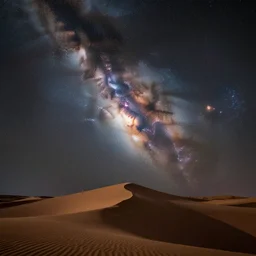 sahara night time nebula sky