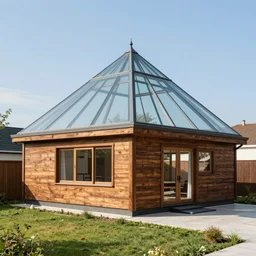 casa de madera - cupula cristal, foto profesionales,