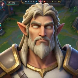 athena greek god as a character in the game league of legends, with a background based on the game league of legends, detailed face, old 3 d graphics