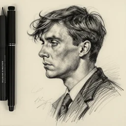 a realistic yet scraggly portrait sketch of the side profile of a stern and sophisticated cillian murphy, trending on artstation, intricate details, in the style of frank auerbach, in the style of sergio aragones, in the style of martin ansin, in the style of david aja, in the style of mattias adolfsson