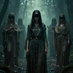 a blind woman who is sent visions from the gods
