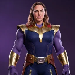 Gal Gadot is Thanos, hyperdetailed, artstation, cgsociety, 8k