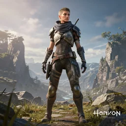 jerma in the style of horizon zero dawn