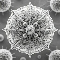 symmetry! human cell, intricate, elegant, highly detailed, concept art, smooth, sharp focus, lineart, illustration,, penned with black on white, 8 k