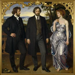 dynamic composition, a painting of nobel laureate, a surrealist painting by Tom Bagshaw and Jacek Yerga and Tamara de Lempicka, featured on cgsociety, , pre-raphaelite, ornate gilded details
