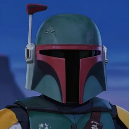 a disney film still of boba fett, finely detailed features, closeup of the face, perfect art, dusk, blue hour, gapmoe yandere grimdark, trending on pixiv fanbox, painted by greg rutkowski, makoto shinkai, takashi takeuchi, alphonse mucha, akihiko yoshida