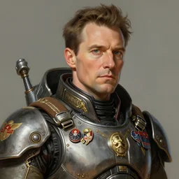 close up portrait of john c reilly wearing battle armor, adorned with military badges, solarpunk, retrofuturist! intricate, elegant, highly detailed, ray tracing, digital painting, artstation, concept art, smooth, sharp focus, illustration, art by artgerm and greg rutkowski and alphonse mucha, 8 k
