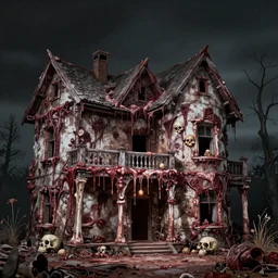 a horror house of vivid flesh, skin, bones and sinew