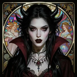 perfect vampire girl portrait, intricate artwork by josan gonzalez, artgerm, tom bagshaw, kilian eng, alphonse mucha, zdizslaw beksinski, very coherent artwork, psychedelic, syntwave, noir gothic cyberpunk, octane render, unreal engine, 8 k, high contrast