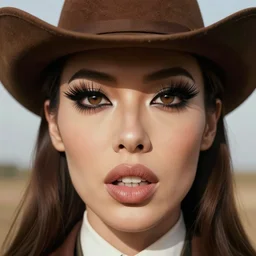 rick owens campaign featuring jar jar binks as a female cowgirl, long eyeslashes, huge juicy lips, big seductive eyes, unprocessed colors, # nofilter, shot by mario testino, realistic vfx simulation