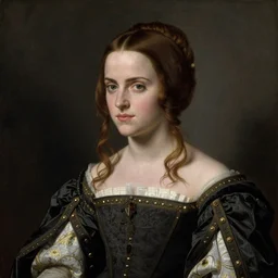 Emma Watson, 16th century painting, oil painting