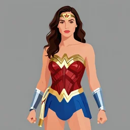 Gal Gadot as wonder woman by Greg Land illustration vector art trending on artstation