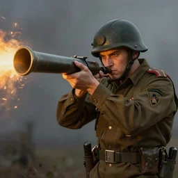 soldier firing a panzerfaust