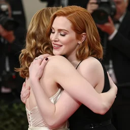 christina hendricks hugging,