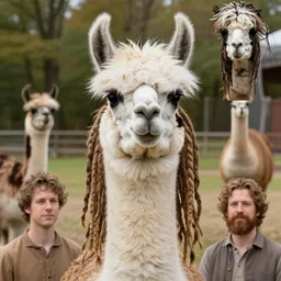 llama with dreadlocks, by mandy jurgens, ernst haeckel, detmold, edward julius, james jean