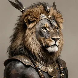 black jason momoa as zulu warrior, lion headdress, intricate, elegant, highly detailed, digital painting, artstation, concept art, smooth, sharp focus, illustration, orientalism, bouguereau, rutkowski, mucha
