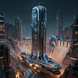 highly detailed city lights neon cinematic scifi render of a 3 d sculpt of'tyrell corporation headquarters'military cyberpunk john harris subway tunnel hoover dam'aircraft carrier tower'megalithic tower structure city, beeple, halo, star wars, ilm, star citizen, halo, mass effect, high tech industrial, artstation unreal, 4 k, 8 k, hd