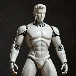portrait of a futuristic blanco ceramic Spanish prince humanoid robot with a handsome face and muscular body posing with las piernas abertas, macho, piroca, dotado, gostoso, guapo, trending on cgsociety