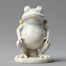 a statue made of white marble with gold veins, of pepe the frog as general patton, full body shot, perfect symmetrical body, perfect symmetrical face, hyper realistic, hyper detailed, by johannen voss, by peter kemp, by monia merlo, by michelangelo, octane render, blender, 8 k