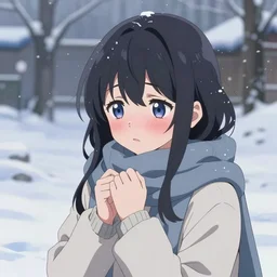 isekai cute anime girl sad blushing in a snow - den, digitally inked drawing, depth focus, rankings pixiv, artstation, imaginefx, gnomon chromatic aberration, noise, soft lighting, srgb, 4 k, cinematic rembrant kuvshinov ross tran craig mullins leyendecker wlop guweiz