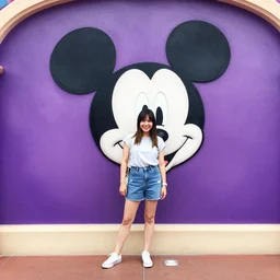 jfk posing at the purple wall # disneywall at wdw instagram photo
