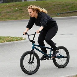 Adele rolling in the deep, but she's riding a BMX