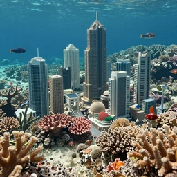 “ a coral city. super detailed. intricate. photorealistic. award winning. ”