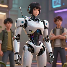a japanese robot in the style of cyber punk, unreal engine 5, 3 d pixar studio, loftis, cory behance hd by jesper ejsing, by rhads, makoto shinkai and lois van baarle, ilya kuvshinov, rossdraws global illumination