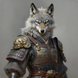 very detailed masterpiece painting of an Asian Werewolf with light grey fur, wearing traditional Asian Armor, featured in artstation, concept art by Greg Rutkowski, WLOP, Dan Mumford, Christophe Vacher