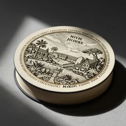 perfectly round book, circular bible, nikon photo, product shot