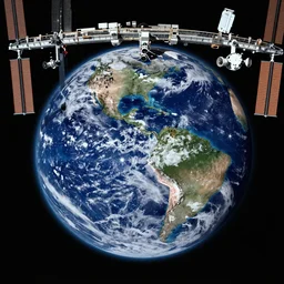 “The earth as seen from the ISS”